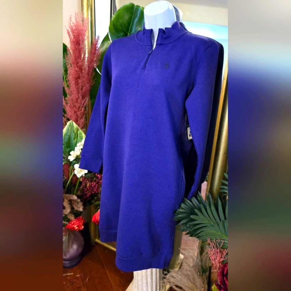 NEW U.S. Polo Assn Purple Long Sleeve Dress.
